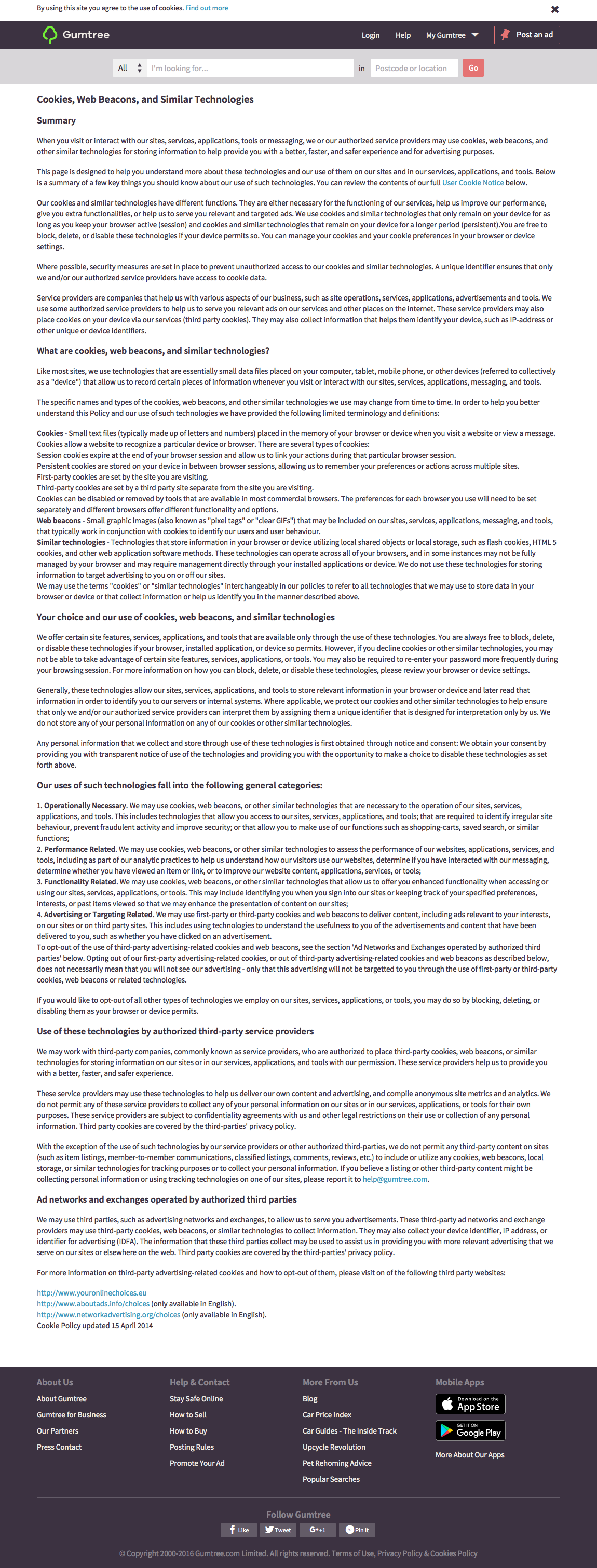 2022 Cookies Policy Template Generator